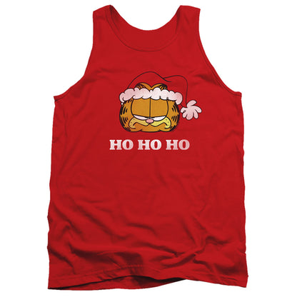 Garfield Ho Ho Ho Mens Tank Top Shirt Red