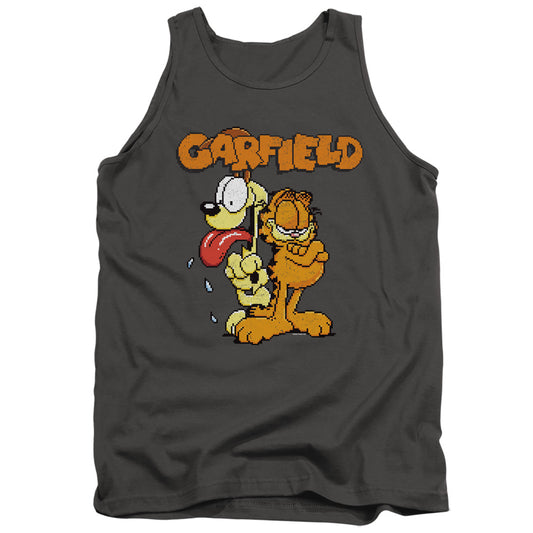 Garfield Garfield The Game Mens Tank Top Shirt Charcoal