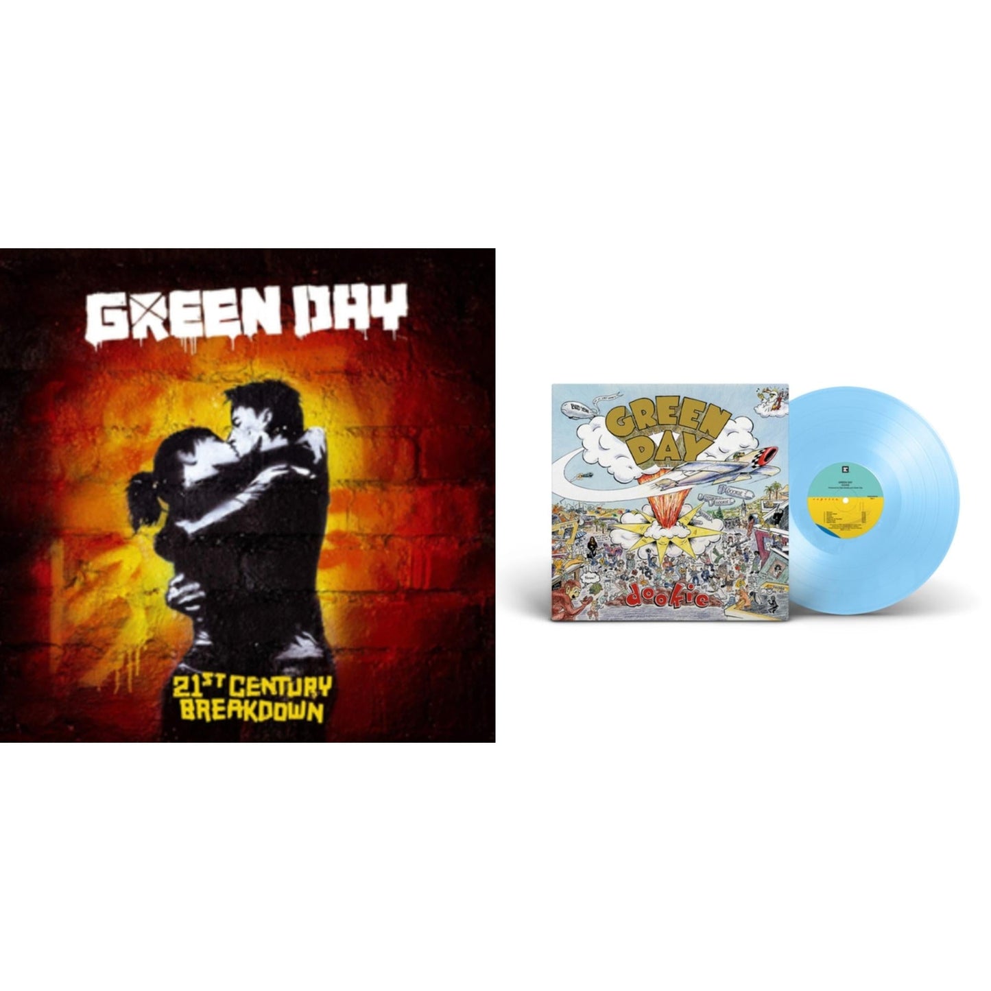 Green Day - Dookie (X) (Baby Blue LP Vinyl) & 21St Century Breakdown