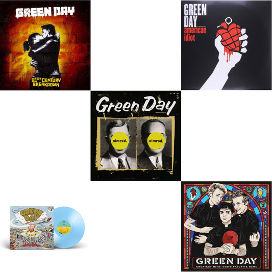 Green Day - Dookie (X) (Baby Blue LP Vinyl) & American Idiot & Nimrod & Greatest Hits: God's Favorite Band (X) & 21St Century Breakdown