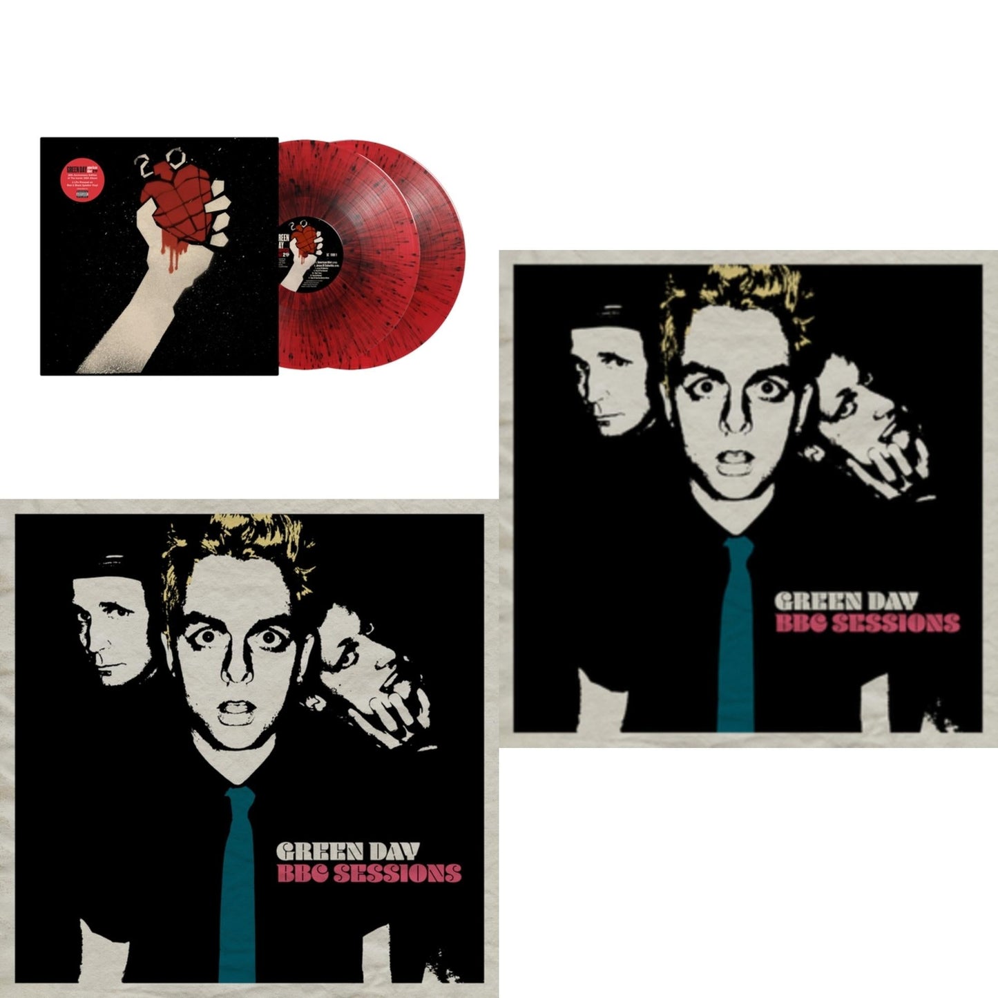 Green Day - American Idiot (2LP/Red & Black Splatter Vinyl) & Bbc Sessions (X) (2LP/Milky Clear Vinyl) (I) & Bbc Sessions (X) (2LP)