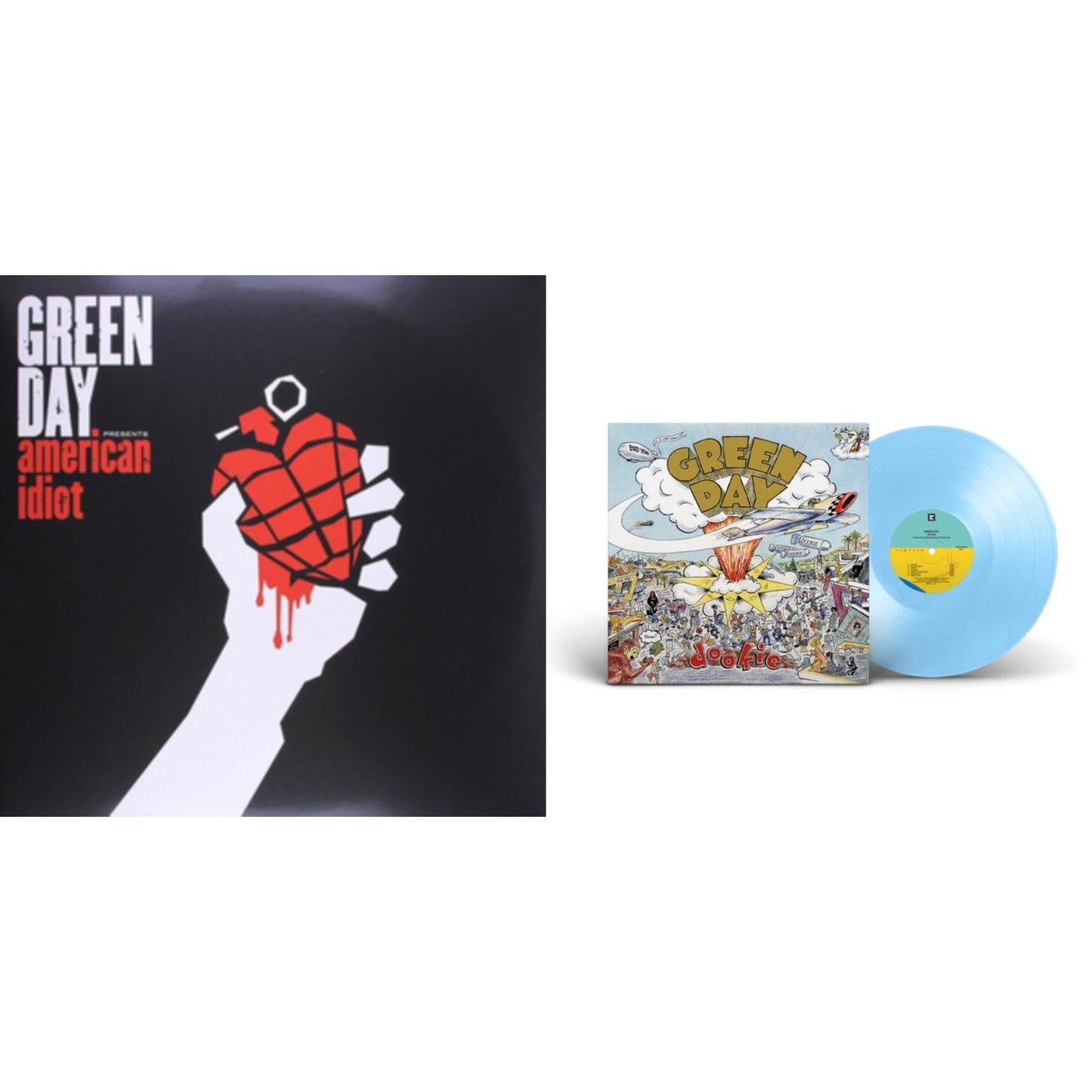 Green Day - Dookie (X) (Baby Blue LP Vinyl) & American Idiot