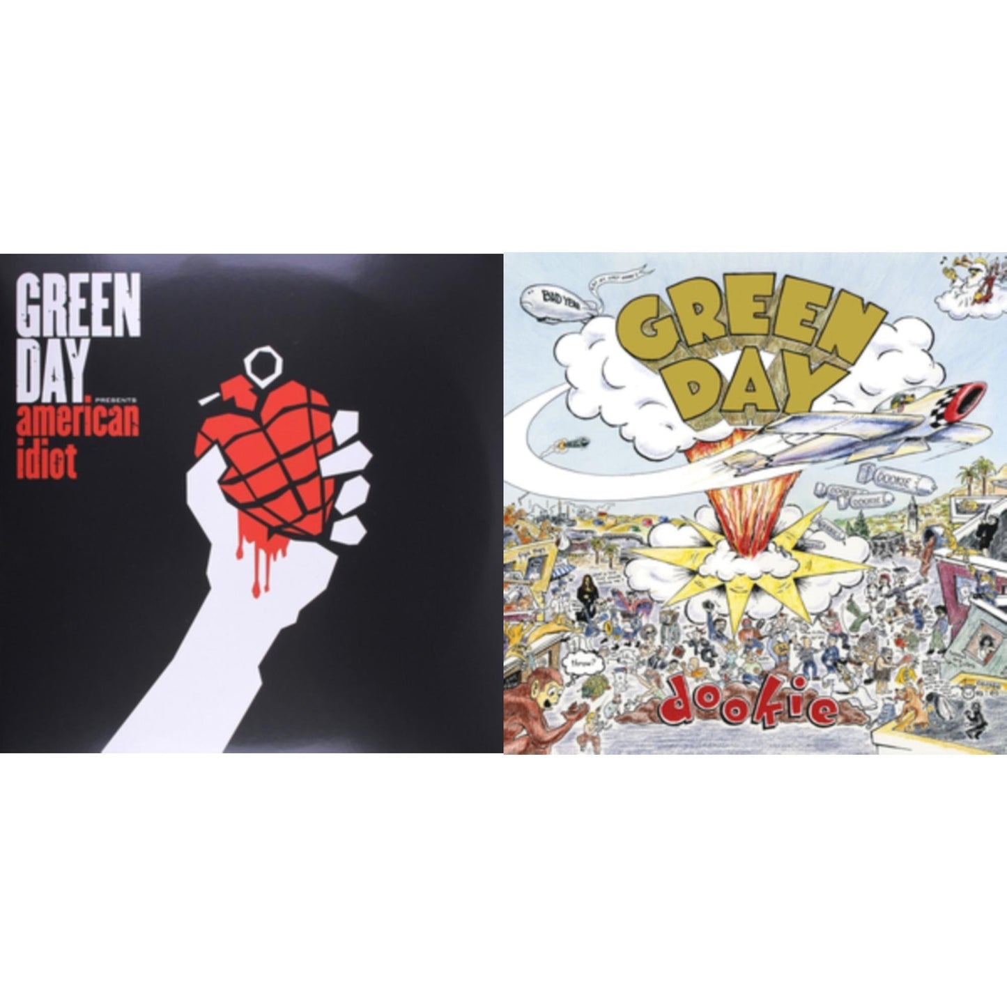 Green Day - American Idiot & Dookie - LP Vinyl Record Bundle