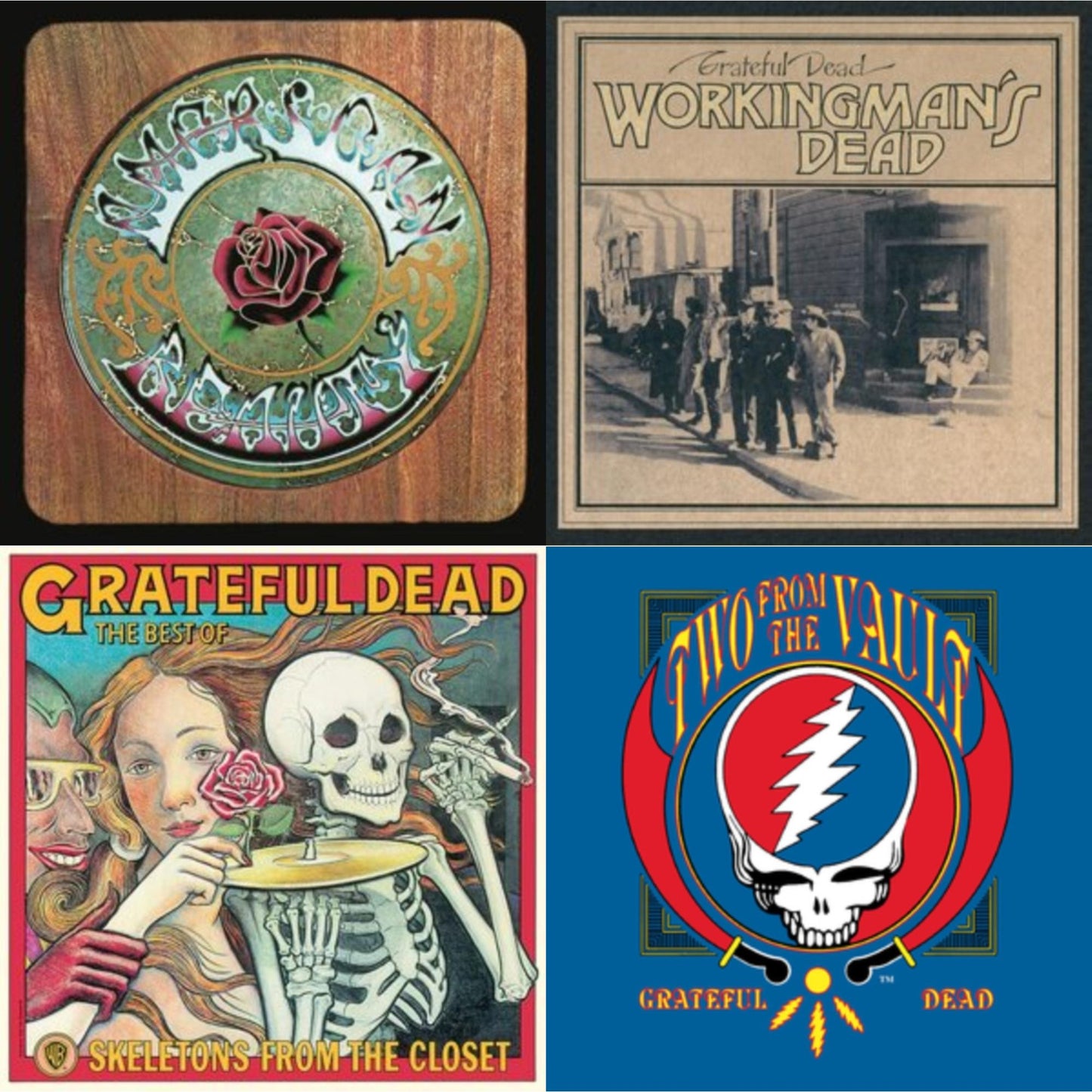 Grateful Dead - American Beauty & Workingman's Dead (180G) & Skeletons From The Closet: The Best Of Grateful Dead & Two From The Vault - LP Vinyl Bundle