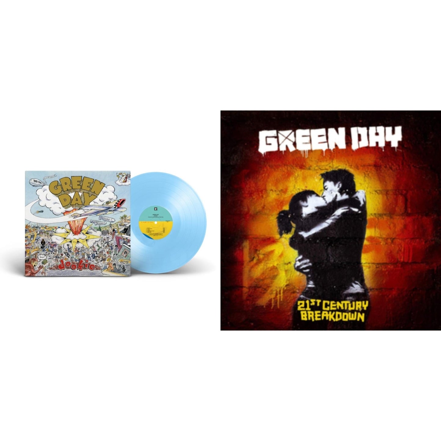 Green Day - Dookie (X) (Baby Blue LP Vinyl) & 21St Century Breakdown