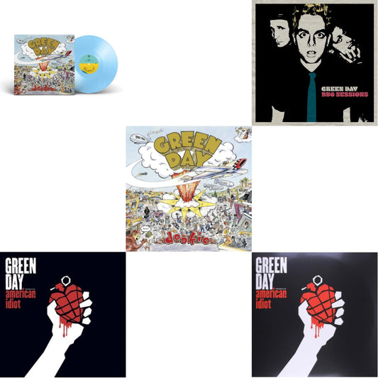 Green Day - Dookie (X) (Baby Blue LP Vinyl) & American Idiot & Bbc Sessions (X) (2LP) & American Idiot (W/Poster) & Dookie