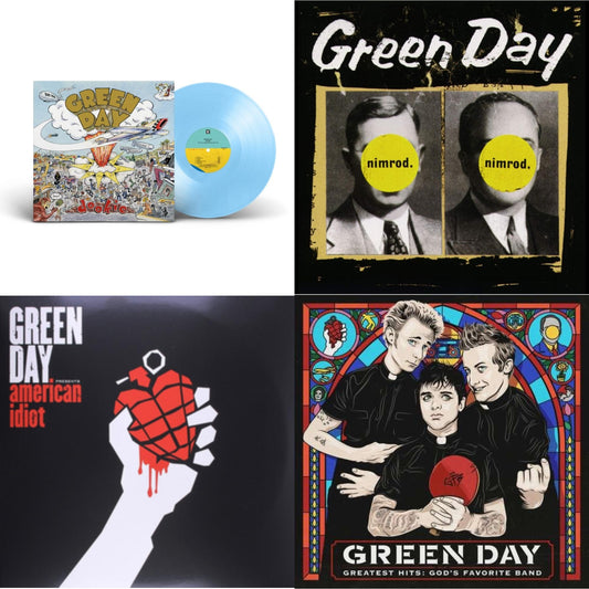 Green Day - Dookie (X) (Baby Blue LP Vinyl) & American Idiot & Nimrod & Greatest Hits: God's Favorite Band (X)
