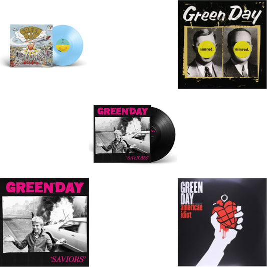 Green Day - Dookie (X) (Baby Blue LP Vinyl) & Saviors (180G/Deluxe LP Vinyl) & Saviors & American Idiot & Nimrod