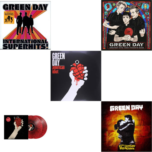 Green Day - International Superhits & American Idiot (2LP/Red & Black Splatter Vinyl) & American Idiot & Greatest Hits: God's Favorite Band (X) & 21St Century Breakdown