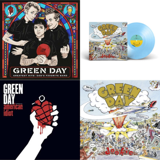 Green Day - Dookie (X) (Baby Blue LP Vinyl) & Greatest Hits: God's Favorite Band (X) & American Idiot (W/Poster) & Dookie