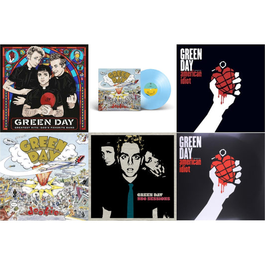 Green Day - Dookie (X) (Baby Blue LP Vinyl) & American Idiot & Bbc Sessions (X) (2LP) & Greatest Hits: God's Favorite Band (X) & American Idiot (W/Poster) & Dookie