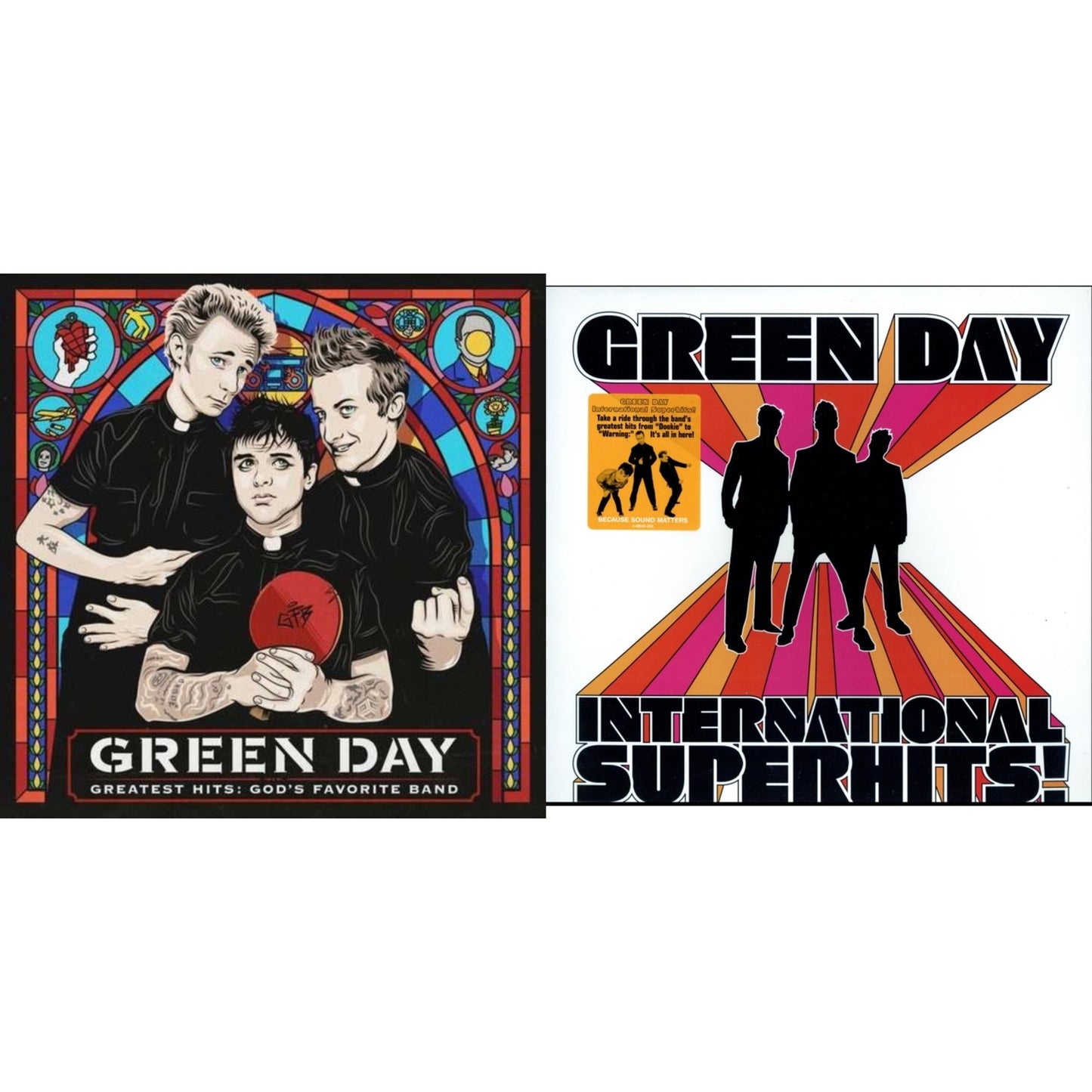 Green Day - International Superhits & Greatest Hits: God's Favorite Band (X) - LP Vinyl Bundle