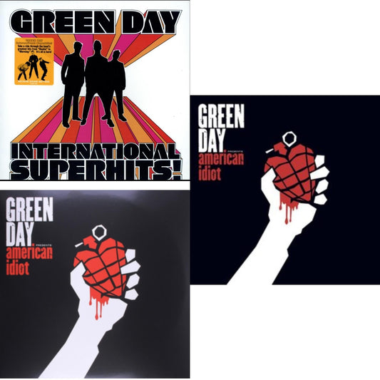 Green Day - International Superhits & American Idiot & American Idiot (W/Poster) - LP Vinyl Bundle