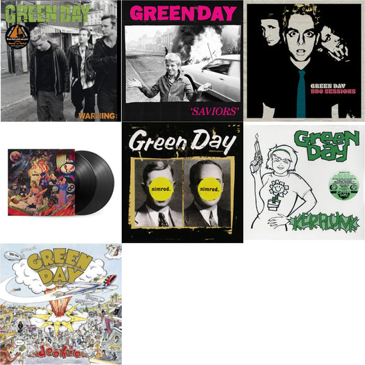 Green Day - Warning & Saviors (180G/Deluxe LP Vinyl) & Bbc Sessions (X) (2LP) & Insomniac (25Th Anniversary/2LP) & Nimrod & Kerplunk (120G/7Inch Single) & Dookie