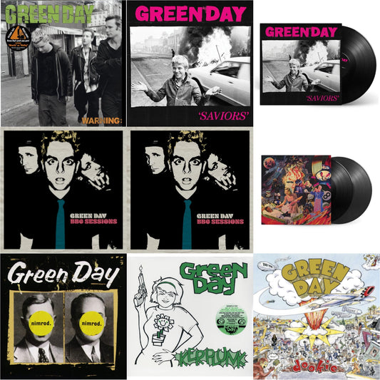 Green Day - Warning & Saviors (180G/Deluxe LP Vinyl) & Saviors & Bbc Sessions (X) (2LP/Milky Clear Vinyl) (I) & Bbc Sessions (X) (2LP) & Insomniac (25Th Anniversary/2LP) & Nimrod & Kerplunk (120G/7Inch Single) & Dookie