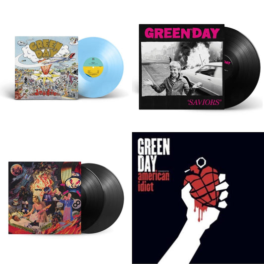 Green Day - Dookie (X) (Baby Blue LP Vinyl) & Saviors & Insomniac (25Th Anniversary/2LP) & American Idiot (W/Poster)