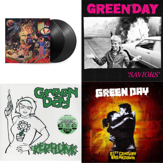 Green Day - Saviors (180G/Deluxe LP Vinyl) & Insomniac (25Th Anniversary/2LP) & 21St Century Breakdown & Kerplunk (120G/7Inch Single)