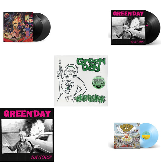 Green Day - Dookie (X) (Baby Blue LP Vinyl) & Saviors (180G/Deluxe LP Vinyl) & Saviors & Insomniac (25Th Anniversary/2LP) & Kerplunk (120G/7Inch Single)