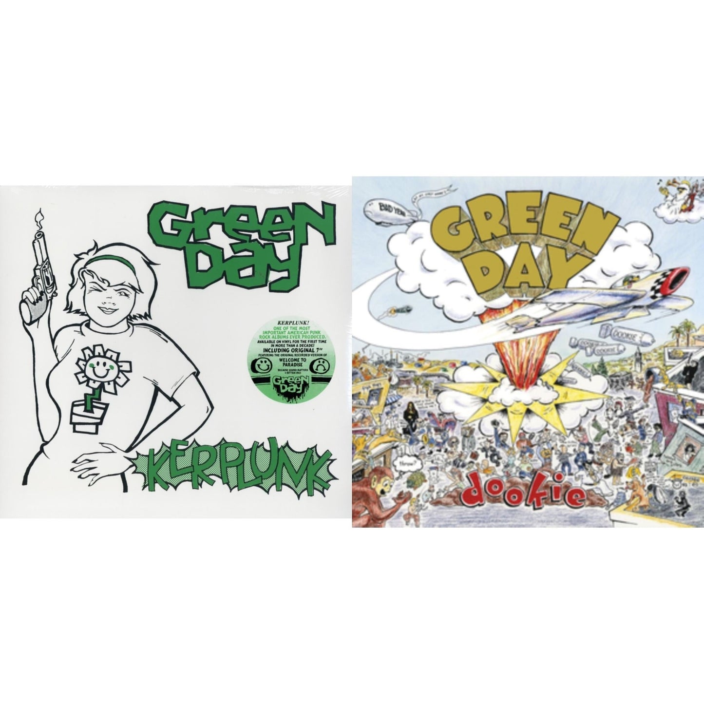 Green Day - Kerplunk (120G/7Inch Single) & Dookie - LP Vinyl Bundle