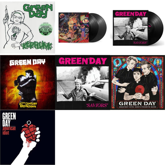 Green Day - Kerplunk (120G/7Inch Single) & Insomniac (25Th Anniversary/2LP) & Saviors & 21St Century Breakdown & Saviors (180G/Deluxe LP Vinyl) & Greatest Hits: God's Favorite Band (X) & American Idiot (W/Poster)
