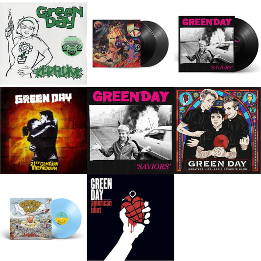 Green Day - Dookie (X) (Baby Blue LP Vinyl) & Saviors (180G/Deluxe LP Vinyl) & Saviors & Insomniac (25Th Anniversary/2LP) & Greatest Hits: God's Favorite Band (X) & 21St Century Breakdown & American Idiot (W/Poster) & Kerplunk (120G/7Inch Single)