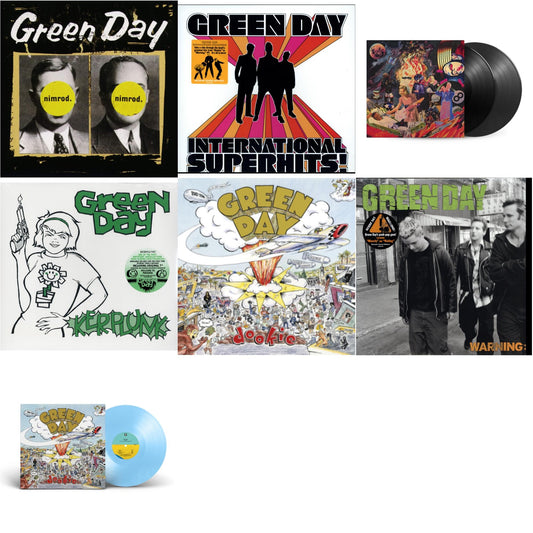 Green Day - Warning & International Superhits & Dookie (X) (Baby Blue LP Vinyl) & Insomniac (25Th Anniversary/2LP) & Nimrod & Kerplunk (120G/7Inch Single) & Dookie