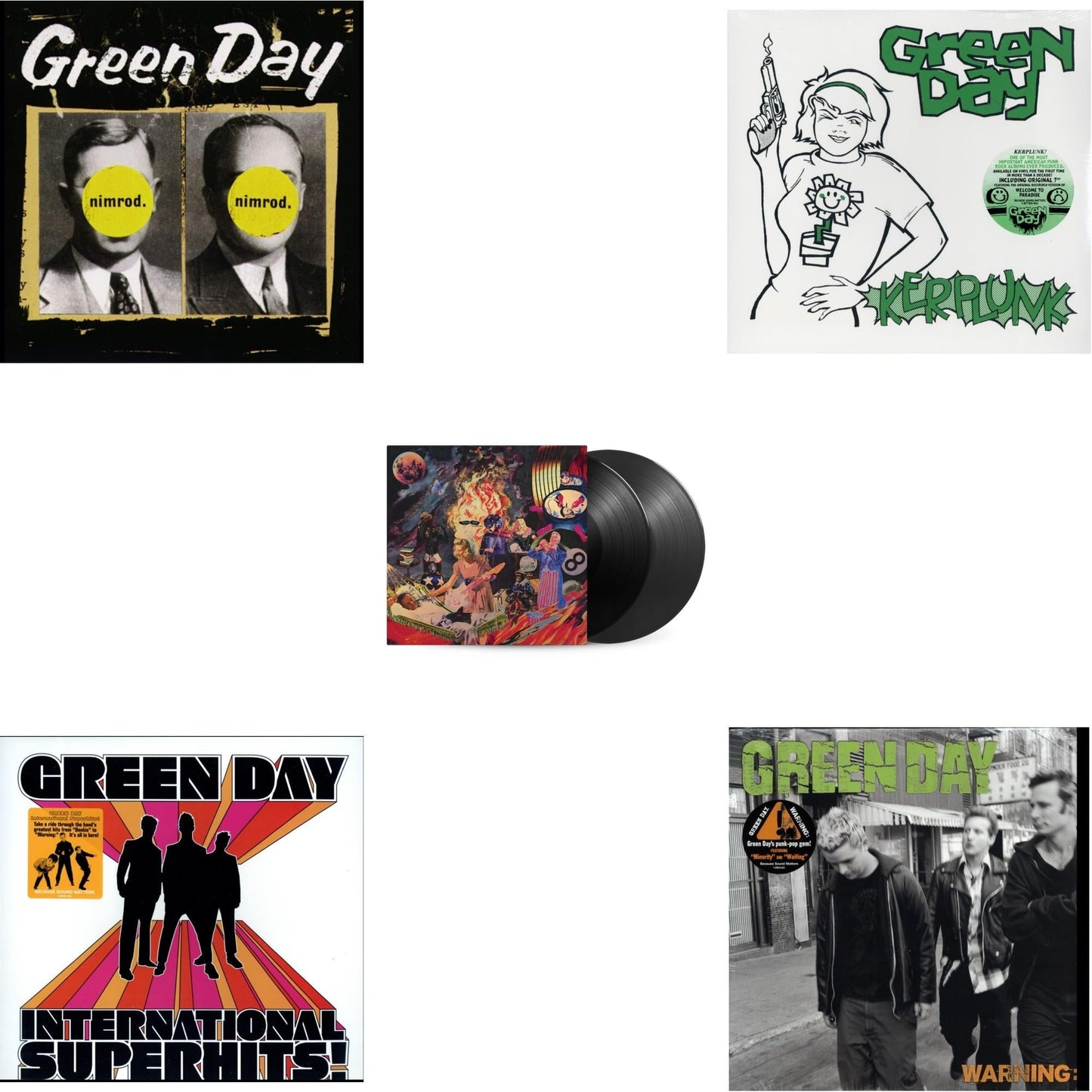 Green Day - Warning & International Superhits & Insomniac (25Th Anniversary/2LP) & Nimrod & Kerplunk (120G/7Inch Single)