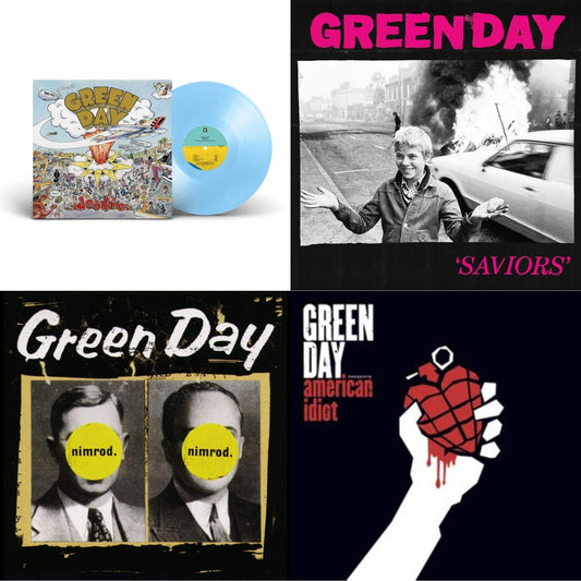 Green Day - Dookie (X) (Baby Blue LP Vinyl) & Saviors (180G/Deluxe LP Vinyl) & Nimrod & American Idiot (W/Poster)