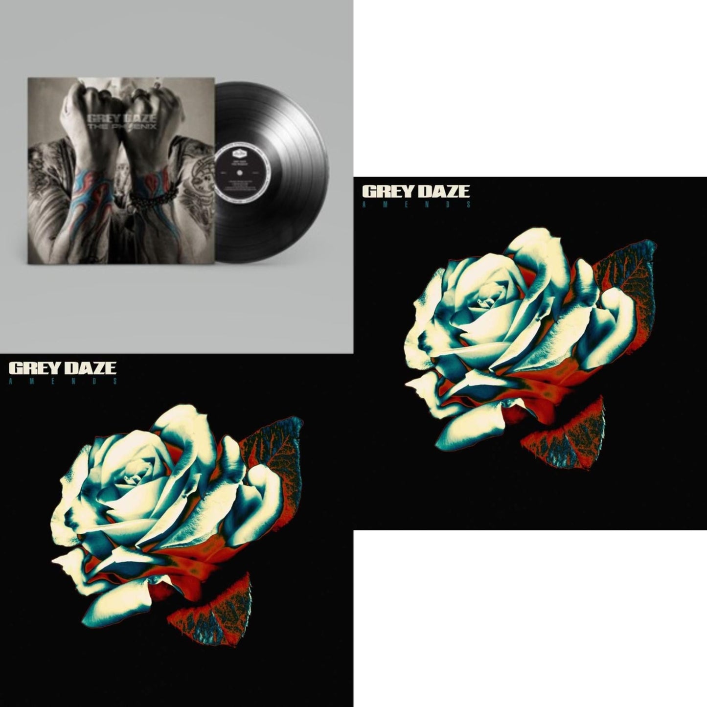 Grey Daze - Phoenix (Grey Smoke LP Vinyl) & Amends & Amends (LP/CD Combo)(Deluxe Edition)