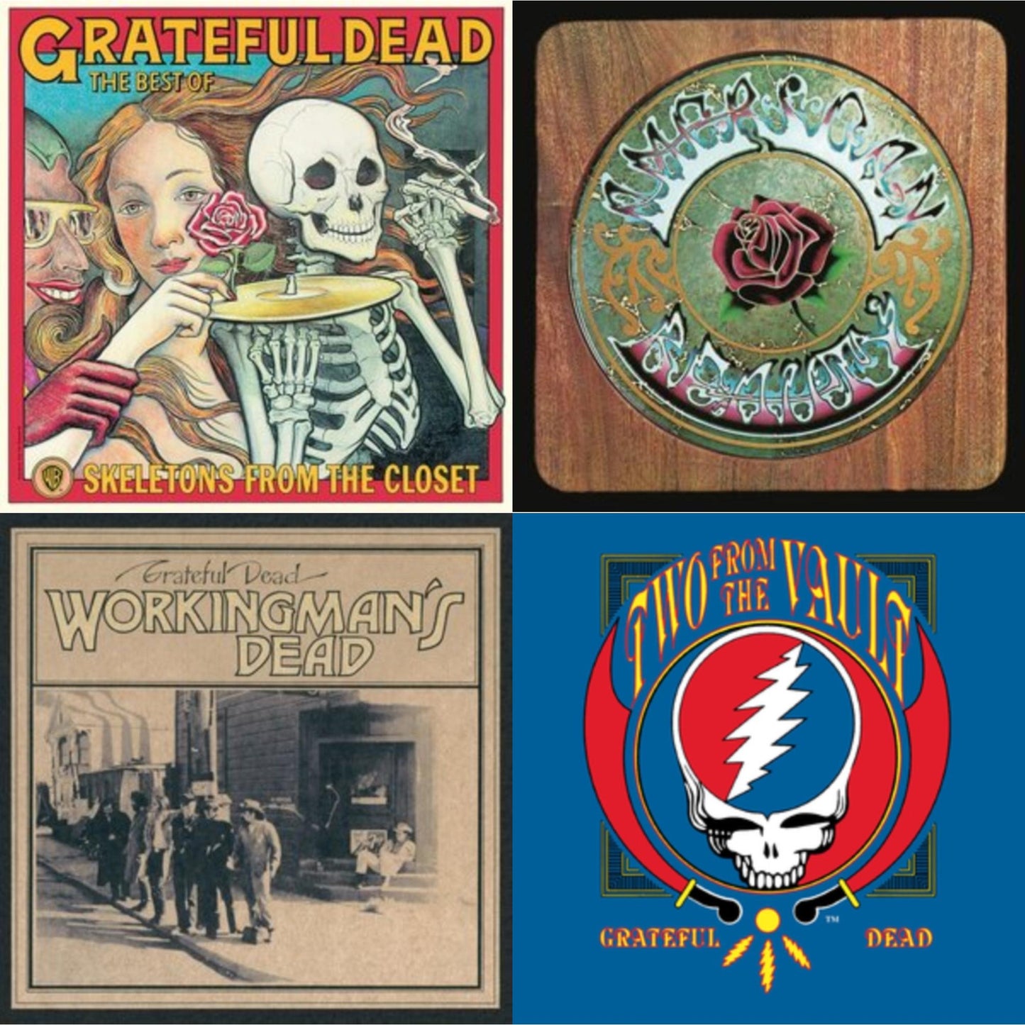 Grateful Dead - Workingman's Dead (180G) & American Beauty & Skeletons From The Closet: The Best Of Grateful Dead & Two From The Vault - LP Vinyl Bundle