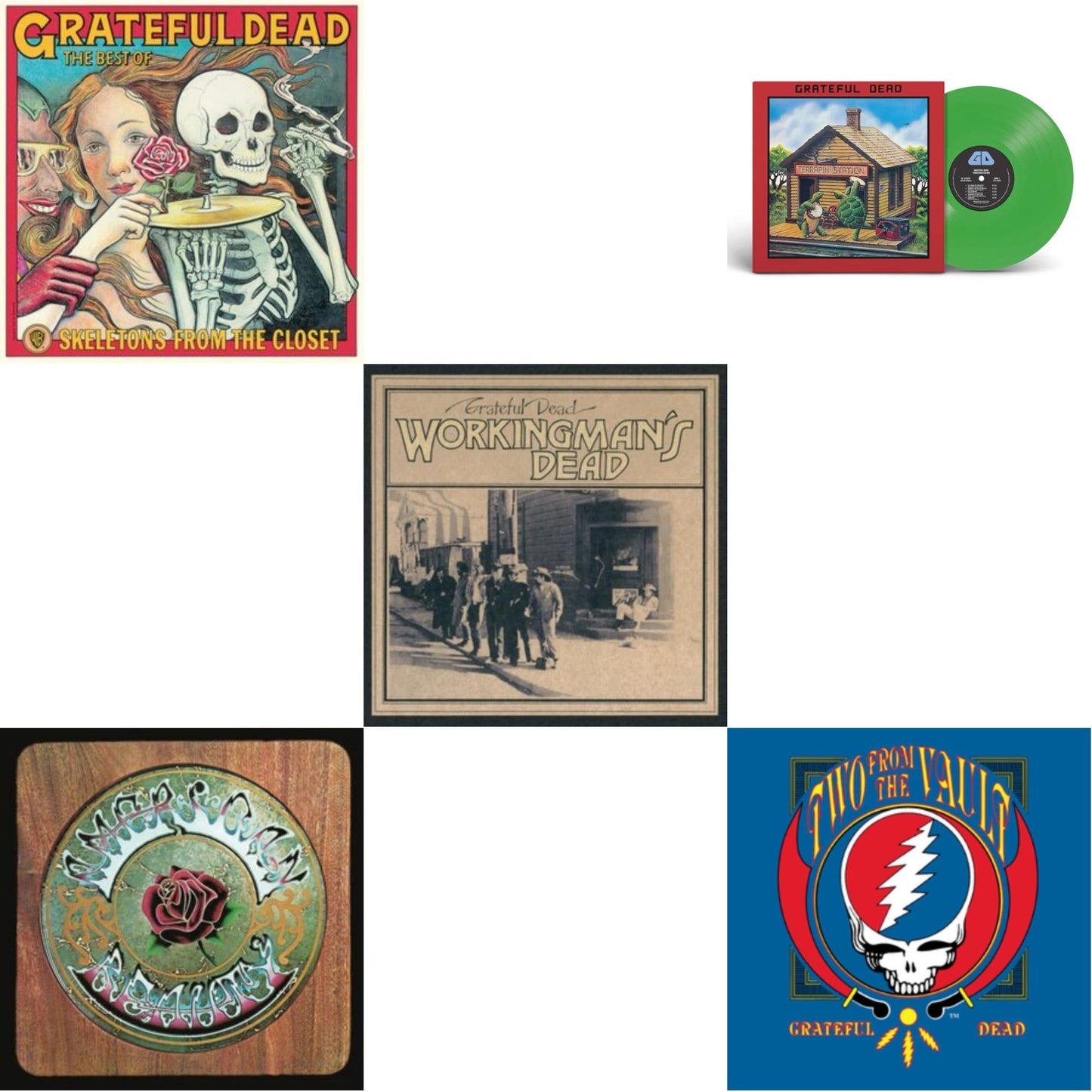 Grateful Dead - Terrapin Station (Emerald Green LP Vinyl) (Syeor) & Workingman's Dead (180G) & American Beauty & Skeletons From The Closet: The Best Of Grateful Dead & Two From The Vault