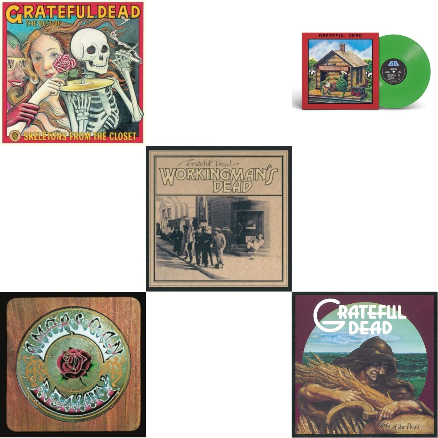 Grateful Dead - Terrapin Station (Emerald Green LP Vinyl) (Syeor) & Wake Of The Flood (50Th Anniversary Remaster) & Workingman's Dead (180G) & American Beauty & Skeletons From The Closet: The Best Of Grateful Dead