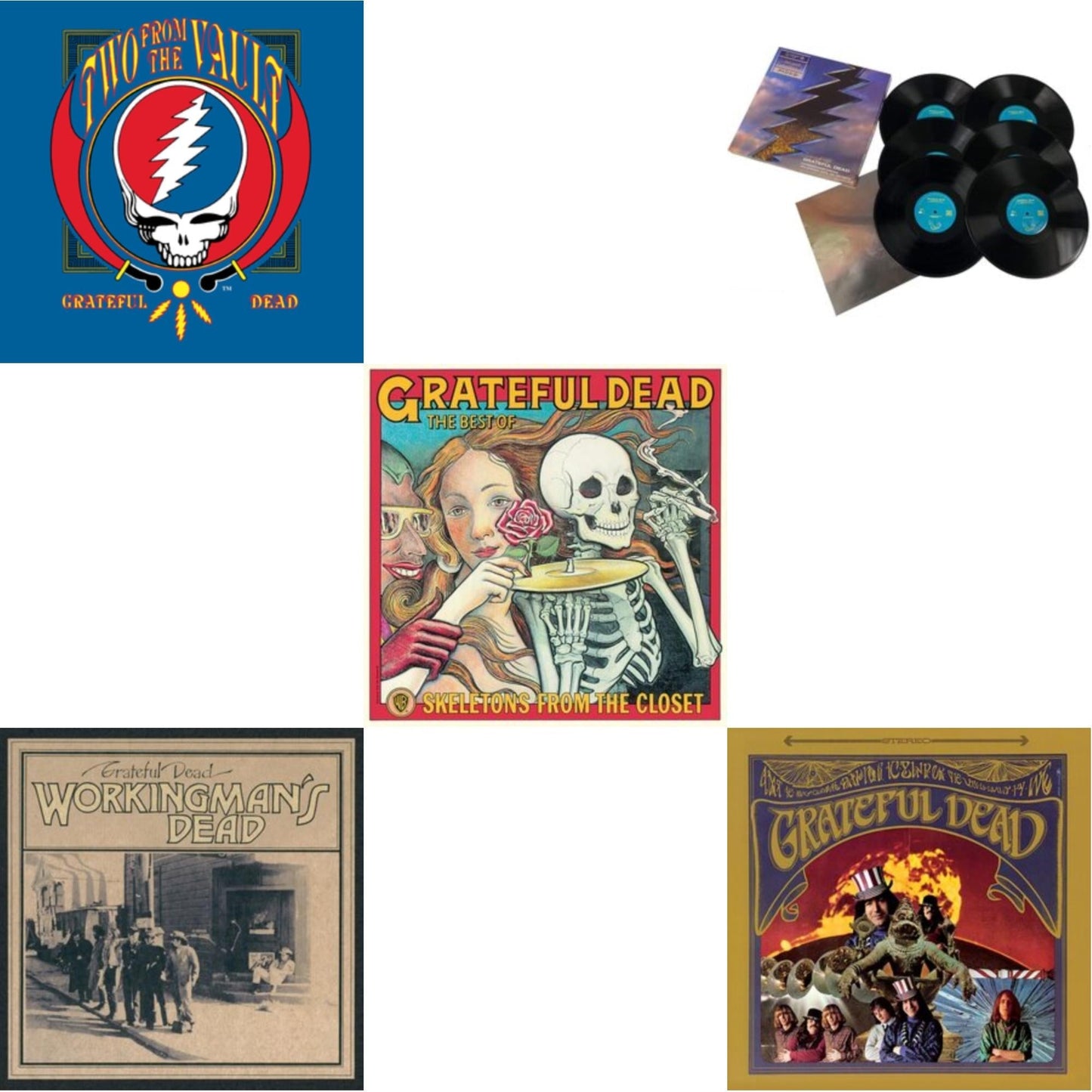 Grateful Dead - Grateful Dead & Workingman's Dead (180G) & Skeletons From The Closet: The Best Of Grateful Dead & Two From The Vault & Dick’S Picks Vol. 19: 10/19/73 Oklahoma City Fairgrounds Arena, Oklahoma City, Ok (Limited/180G/6LP)