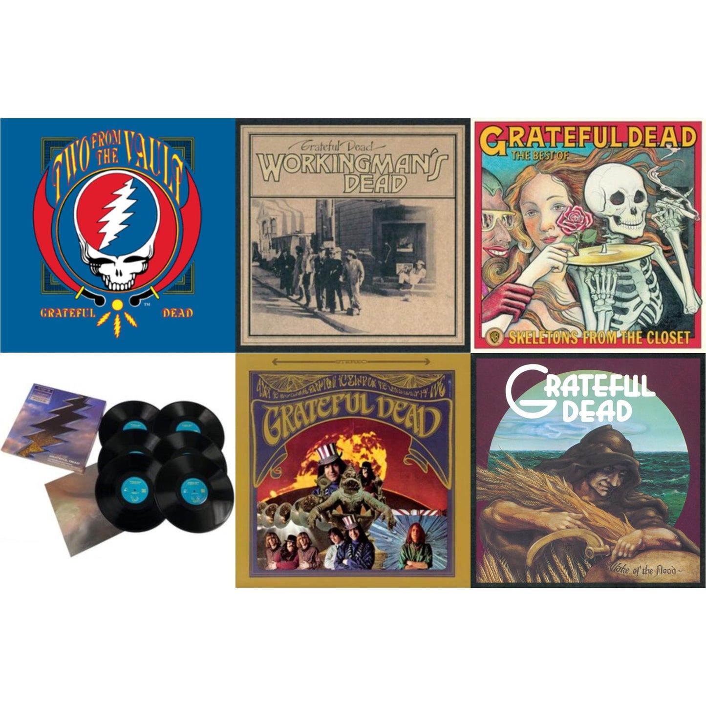 Grateful Dead - Wake Of The Flood (50Th Anniversary Remaster) & Grateful Dead & Workingman's Dead (180G) & Skeletons From The Closet: The Best Of Grateful Dead & Two From The Vault & Dick’S Picks Vol. 19: 10/19/73 Oklahoma City Fairgrounds Arena,