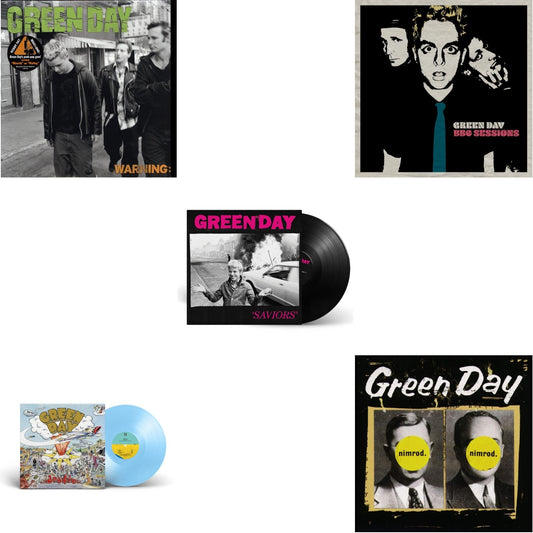 Green Day - Warning & Dookie (X) (Baby Blue LP Vinyl) & Saviors & Bbc Sessions (X) (2LP) & Nimrod