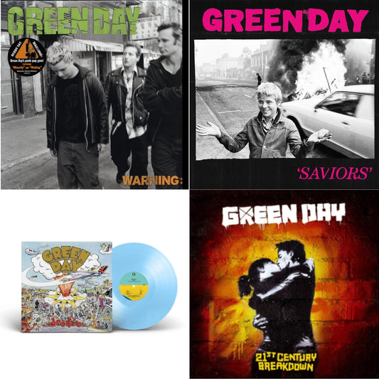 Green Day - Warning & Dookie (X) (Baby Blue LP Vinyl) & Saviors (180G/Deluxe LP Vinyl) & 21St Century Breakdown