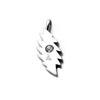 13-Point Lightning Bolt Celtic Knot Sterling Silver Charm Necklace