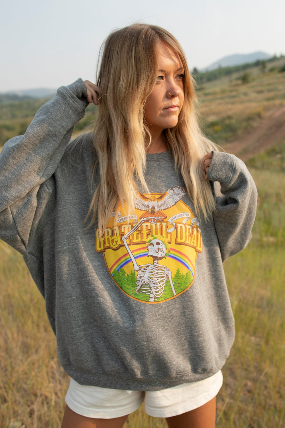 Grateful Dead Oversized Sweatshirt Grey