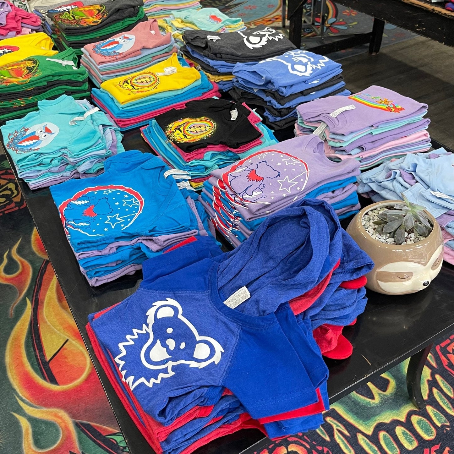 Grateful Dead Dancing Bear Face Hooded Baby One Piece