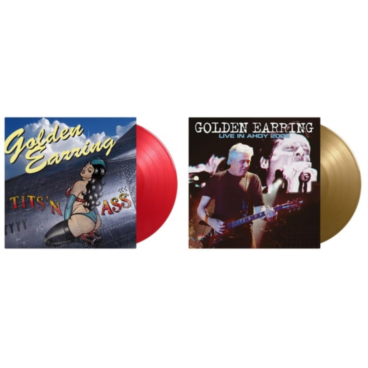 Golden Earring - Tits 'N Ass (2LP/Limited/Translucent Red Vinyl/180G/Insert With Lyrics/Gatefold/Numbered) & Live In Ahoy 2006 (2LP/Limited/Gold Vinyl/180G/Insert/Numbered)