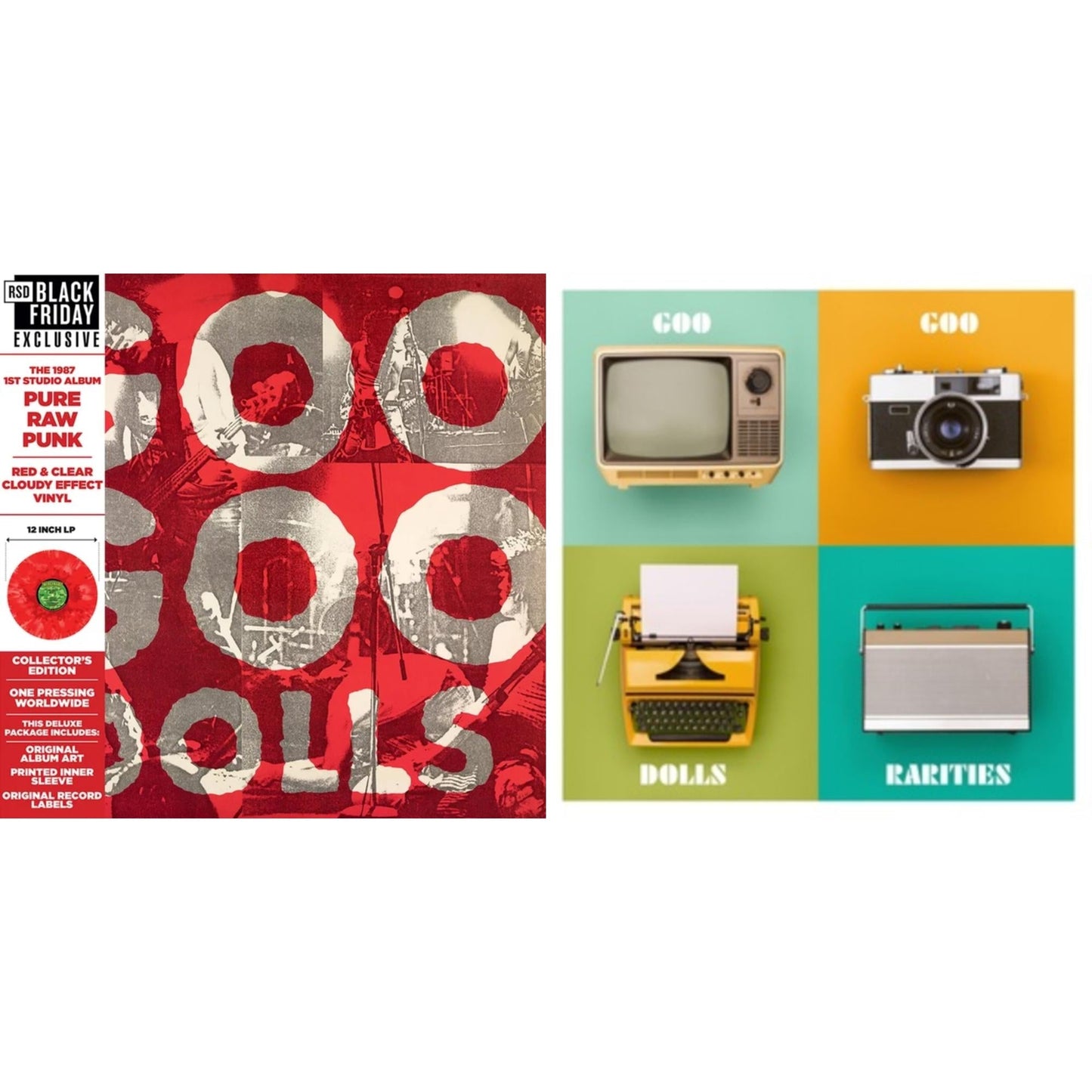 Goo Goo Dolls - Rarities & Goo Goo Dolls (Red & Clear Cloud LP Vinyl)