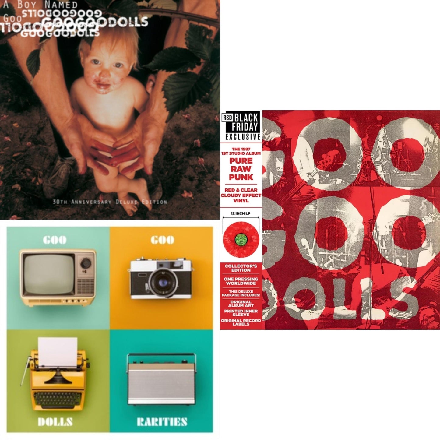 Goo Goo Dolls - Boy Named Goo (X) (30Th Anniversary/Deluxe/2LP) & Rarities & Goo Goo Dolls (Red & Clear Cloud LP Vinyl)