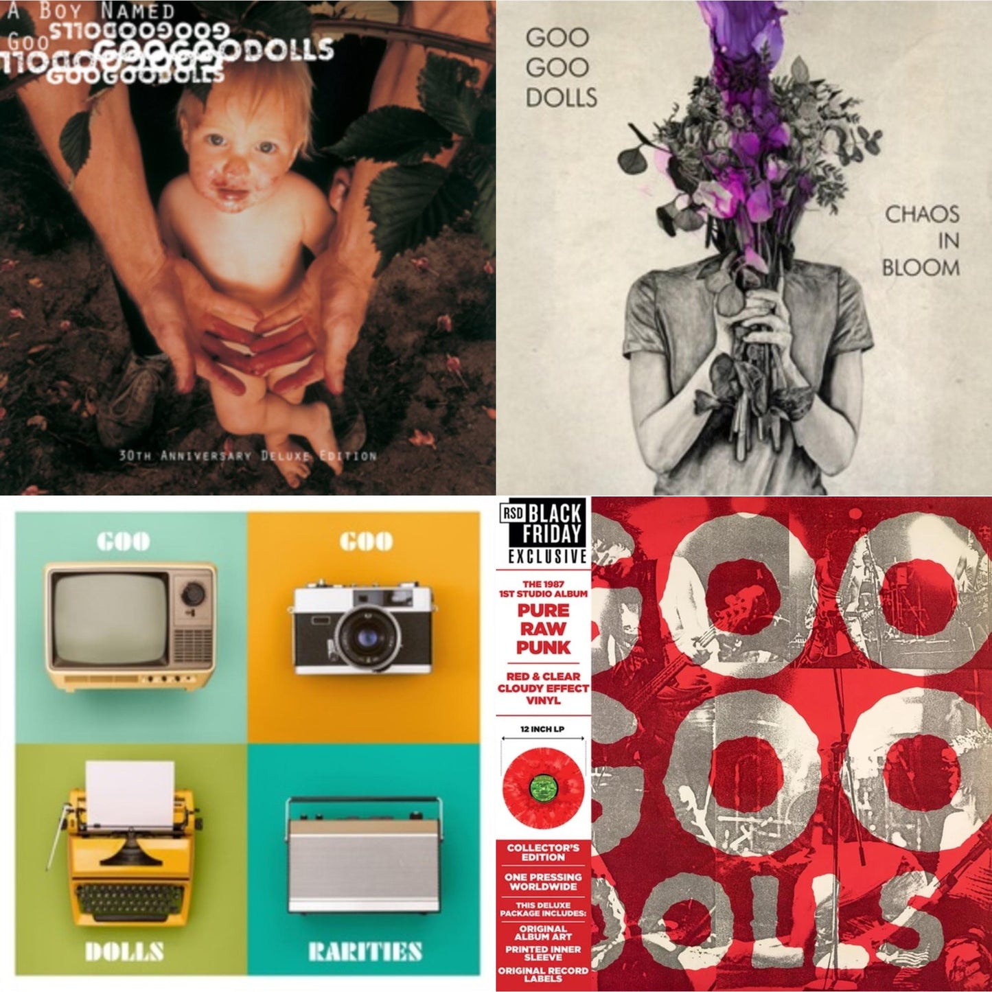 Goo Goo Dolls - Boy Named Goo (X) (30Th Anniversary/Deluxe/2LP) & Chaos In Bloom & Rarities & Goo Goo Dolls (Red & Clear Cloud LP Vinyl)