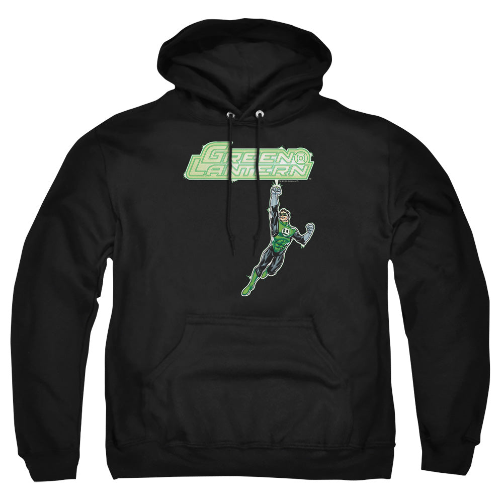 Green Lantern Energy Construct Logo Mens Hoodie Black Officially Licensed