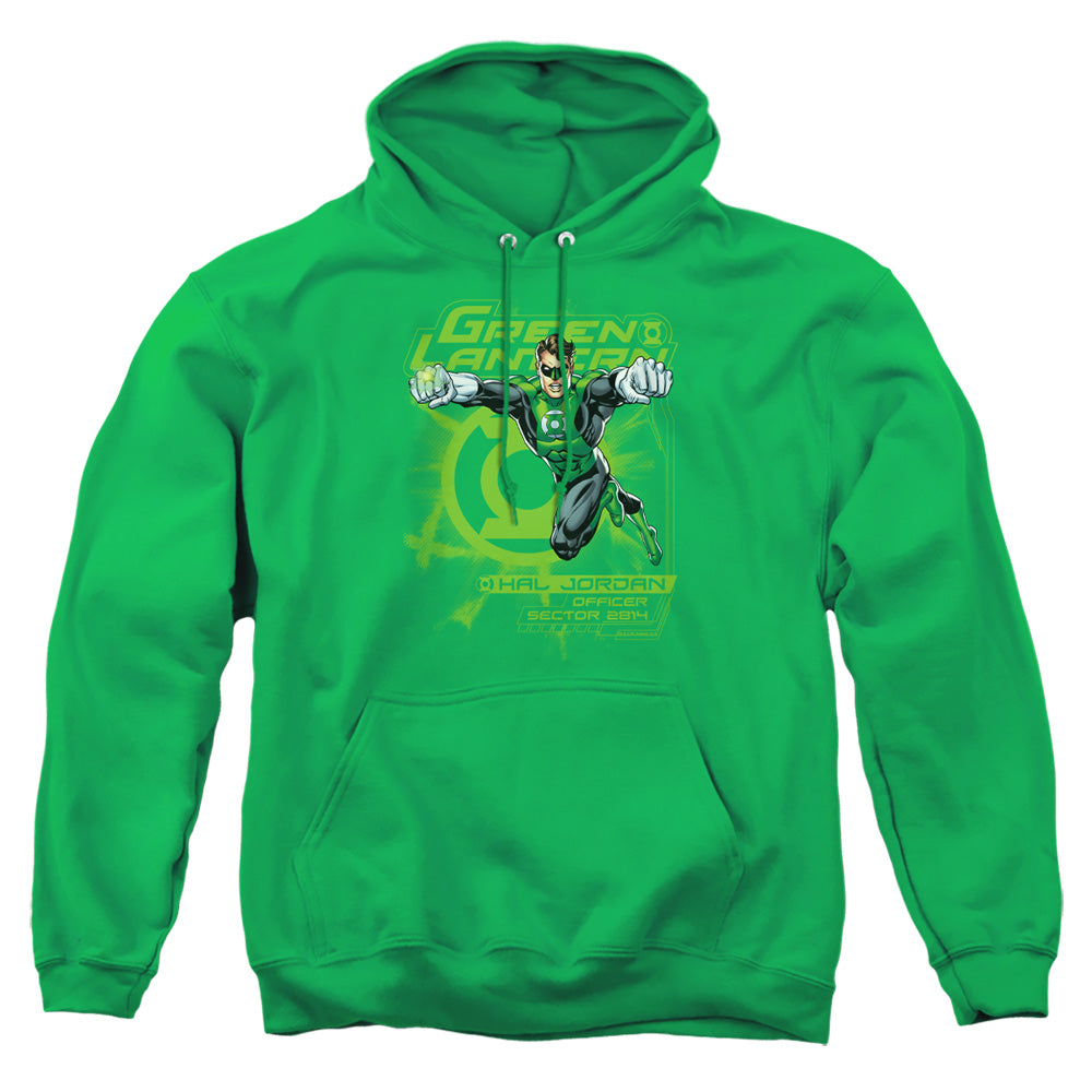 Green Lantern Sector 2814 Mens Hoodie Kelly Green Officially Licensed