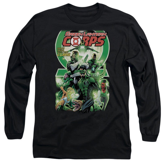 Green Lantern Gl Corps #25 Cover Mens Long Sleeve Shirt Black Officially Licensed