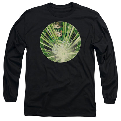 Green Lantern Light Em Up Mens Long Sleeve Shirt Black Officially Licensed