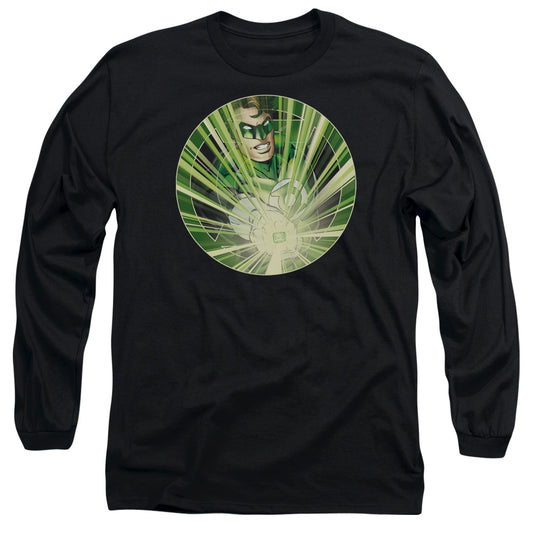 Green Lantern Light Em Up Mens Long Sleeve Shirt Black Officially Licensed