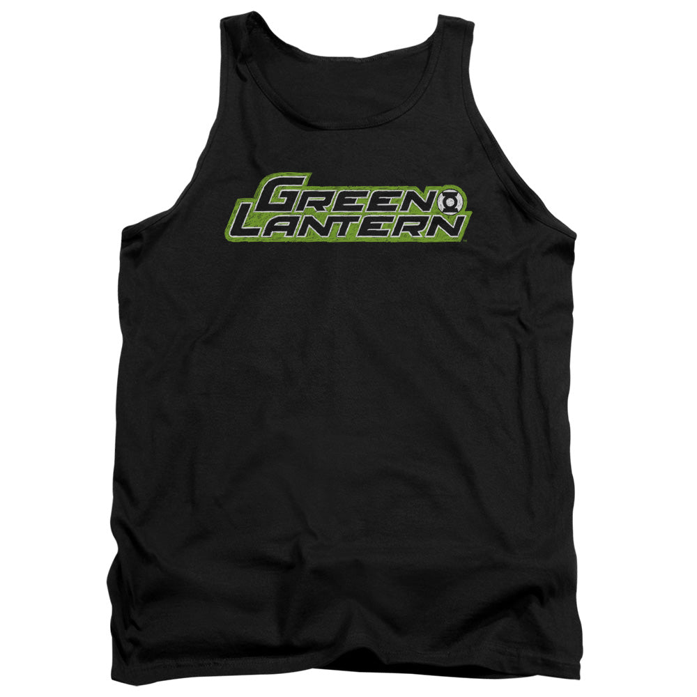 Green Lantern Scribble Title Mens Tank Top Shirt Black