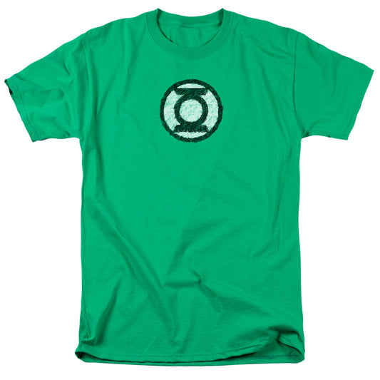 Green Lantern Scribble Lantern Logo Mens T Shirt Kelly Green